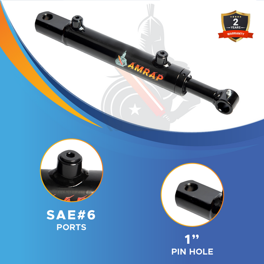2x34 Hydraulic Cylinder - 2 Bore 34 Stroke Double Acting Welded Tang Hydraulic Cylinder 3500 PSI