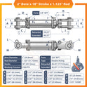 2x18 Hydraulic Cylinder -   2 Bore 18 Stroke   Double Acting Tie Rod Hydraulic Cylinder  2500 PSI