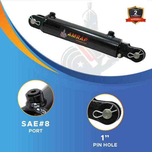 4x6 Hydraulic Cylinder - 4 Bore 6 Stroke Double Acting Welded Threaded Clevis Hydraulic Cylinder 3500 PSI