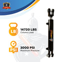 2.5x8 Hydraulic Cylinder -   2.5 Bore 8 Stroke  Double Acting Welded Clevis Hydraulic Cylinder  3000 PSI