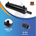 5x20 Hydraulic Cylinder for Dump Trailer – 5" Bore x 20" Stroke, 3500 PSI Double Acting Dump Hoist Hydraulic Cylinder, Welded Steel Trailer Hoist Cylinder (5x20)