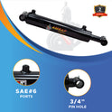 1.5x8 Hydraulic Cylinder -   1.5 Bore 8 Stroke Double Acting Welded Cross Tube Hydraulic Cylinder 3500 PSI