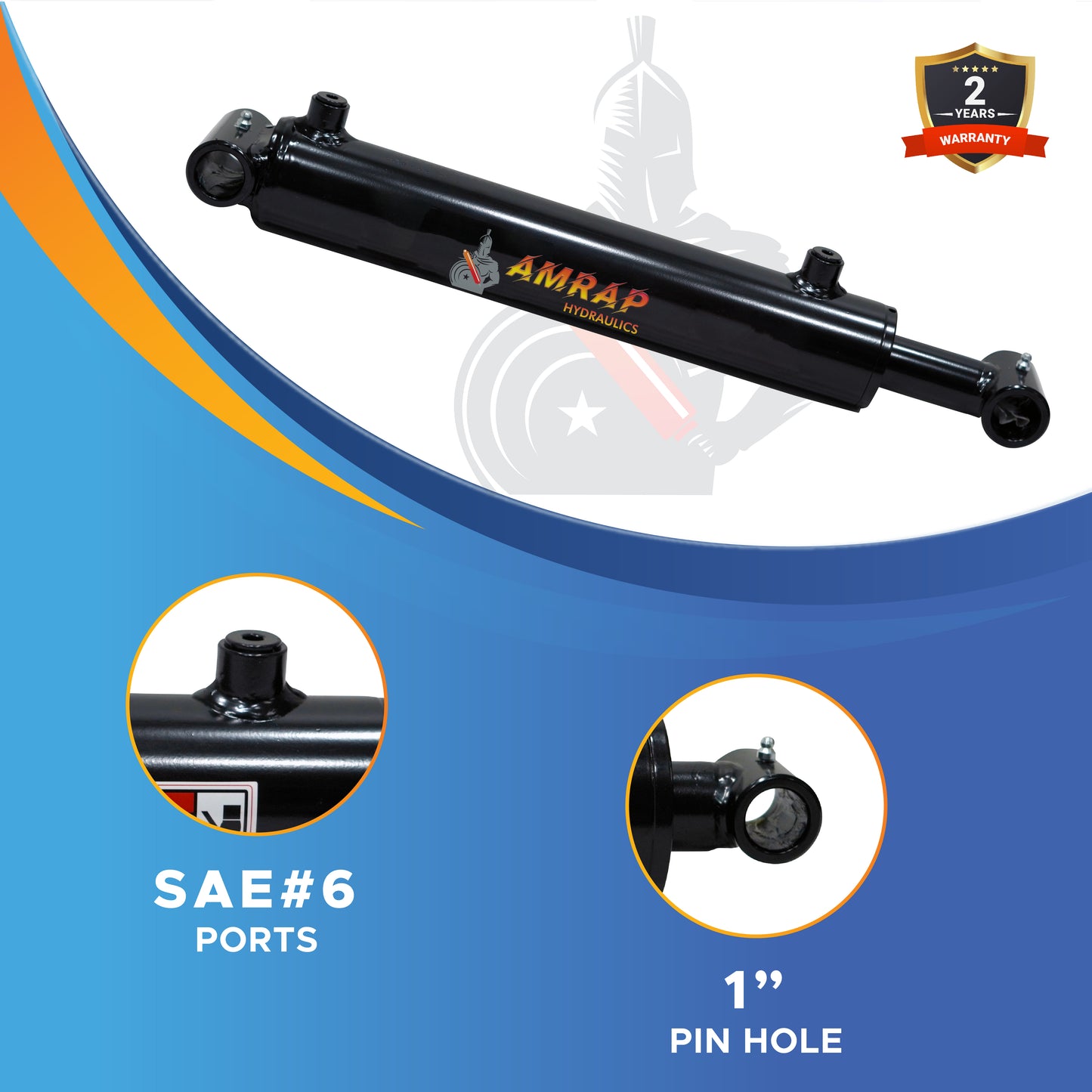 2x30 Hydraulic Cylinder -   2 Bore 30 Stroke Double Acting Welded Cross Tube Hydraulic Cylinder 3500 PSI