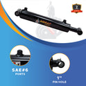 2x4 Hydraulic Cylinder -   2 Bore 4 Stroke Double Acting Welded Cross Tube Hydraulic Cylinder 3500 PSI