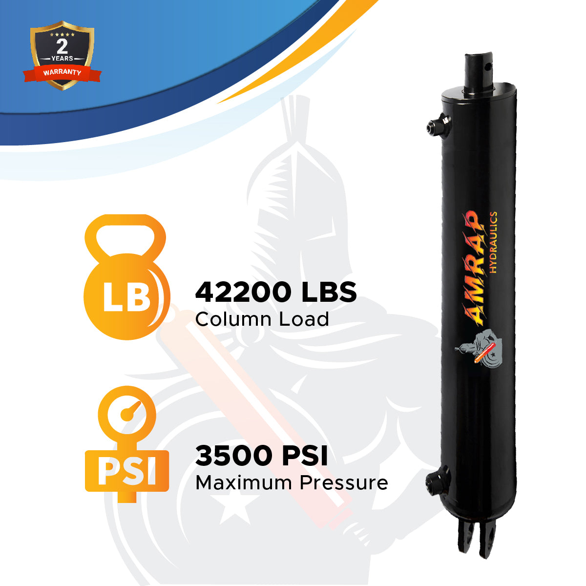 4.5x30 Hydraulic Cylinder -   4.5" Bore 30" Stroke  Log Splitter Hydraulic Cylinder  3500 PSI