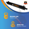 5x30 Hydraulic Cylinder -  5" Bore 30" Stroke  Log Splitter Hydraulic Cylinder  3500 PSI