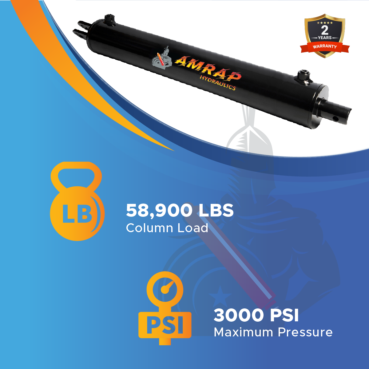 5x30 Hydraulic Cylinder -  5" Bore 30" Stroke  Log Splitter Hydraulic Cylinder  3500 PSI