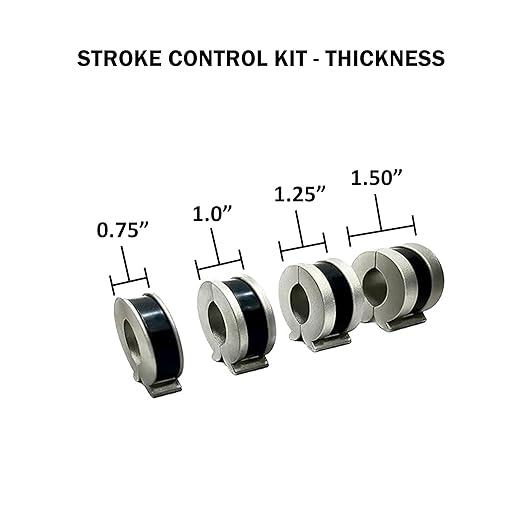 Stroke Control Kit for Hydraulic Cylinders – Thickness: 0.75", 1.0", 1.25", 1.5" – Fits 1-1/8", 1-1/4", 1-3/8", & 1-1/2" Cylinder Rods