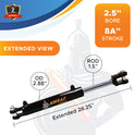 2.5x8A Hydraulic Cylinder -   2.5 Bore 8 ASAE Stroke  Double Acting Welded Clevis Hydraulic Cylinder  3000 PSI