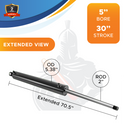 5x30 Hydraulic Cylinder -  5" Bore 30" Stroke  Log Splitter Hydraulic Cylinder  3500 PSI