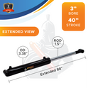 3x40 Hydraulic Cylinder -   3 Bore 40 Stroke Double Acting Welded Cross Tube Hydraulic Cylinder 3500 PSI