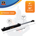 4x18 Hydraulic Cylinder -   4 Bore 18 Stroke Double Acting Welded Cross Tube Hydraulic Cylinder 3500 PSI