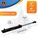 4x8 Hydraulic Cylinder -   4 Bore 8 Stroke Double Acting Welded Cross Tube Hydraulic Cylinder 3500 PSI